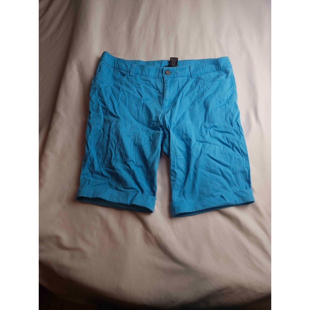New Directions Bermuda Shorts Womens 12 Blue Preppy Spring Outdoor Vacation Wear
